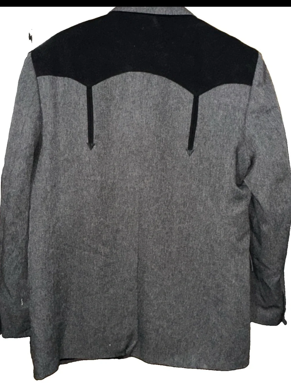 Circle S Blazer Western Sport Coat Black Grey Men Size 46R